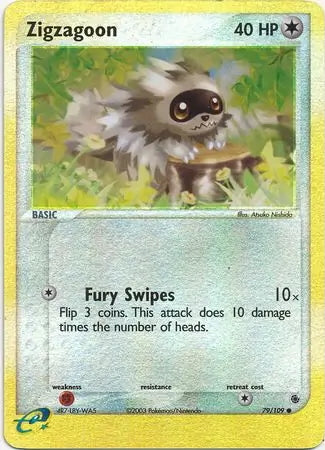 EX Ruby&Sapphire Zigzagoon #79/109 reverse holo